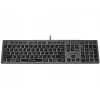 Juhtmega A4Tech klaviatuur FX60H USB QWERTY — täissuuruses 100%, valge taustvalgustusega, hall