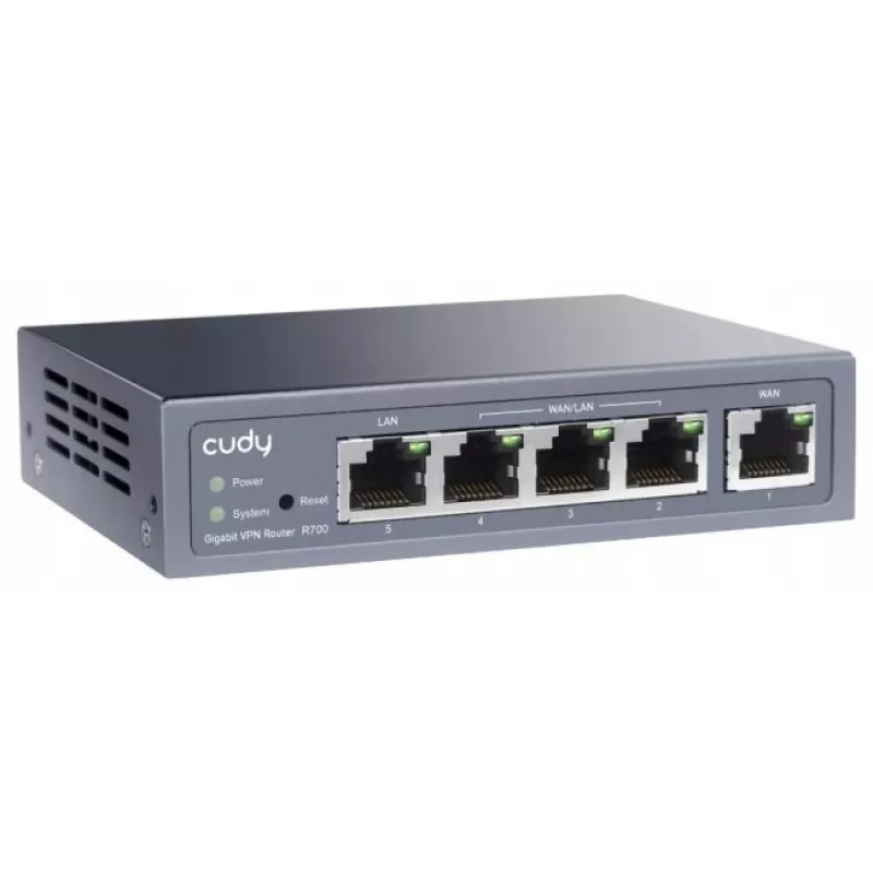 Cudy Gigabit Multi-WAN VPN ruuter, juhtmega ruuter, Fast Ethernet, Gigabit Ethernet, hall