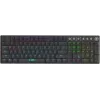 Klaviatuur IBOX AURORA K-6 — täissuuruses QWERTY, RF juhtmevaba + Bluetooth, RGB taustvalgustus, mehaanilised madala profiiliga klahvid, must