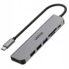 USB-C Hub Unitek 7in1 Alumiinium PD 100W 5 Gbps — multipordiadapter Power Delivery funktsiooniga