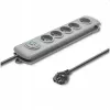 Liigpingekaitse Qoltec 50270 Hall 5 vahelduvvoolupistikut 230 V