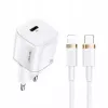 Kaasaskantav telefonilaadija usams T36 1x USB-C PD3.0 ja sisseehitatud Lightning-kaabliga