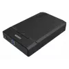 HDD/SSD-korpus Unitek Y-3035 — 2,5/3,5-tolline SATA, USB 3.2 Gen 1 (USB Type-B), 6 Gbit/s, must, vahelduvvooluadapter