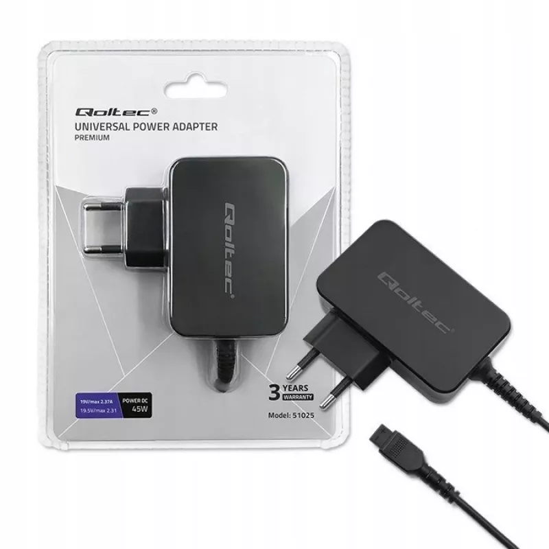 Qoltec 51025 toiteadapter/inverter siseruumides, must