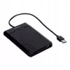 HDD/SSD korpus Unitek Y-3036, 2,5-tolline SATA III, USB 3.2 Gen 1 (5 Gbit/s), UASP, integreeritud USB-A kaabel, must