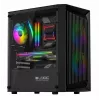 Logic Atos ARGB Mini USB 3.0 Micro Tower korpus, must (AM-ATOS-10-0000000-0002)