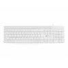 Juhtmega täissuuruses klaviatuur NATEC NAUTILUS NKL-1951, 105 klahvi, US International QWERTY, valge, USB, 1,8 m