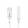 USB Type-C (M) – 3,5 mm pesa (F) heliadapter valge SAVIO AK-52