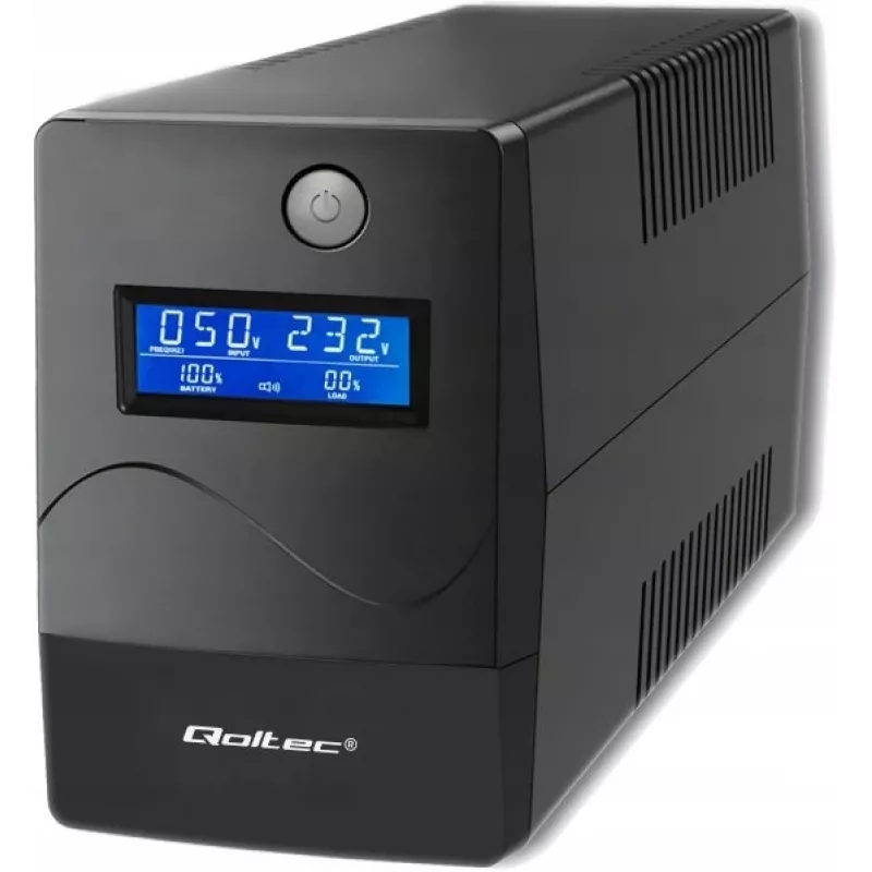 Qoltec Monolith katkematu toiteallikas (UPS) topeltmuundus (Online) 0,45 kVA 240 W 2 pistikupesa