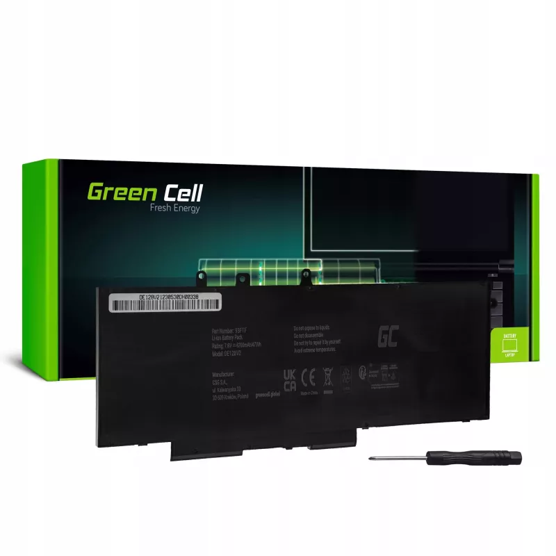 Green Cell GC-DE128V2 sülearvuti aku 7,6 V 6000 mAh Dell akud