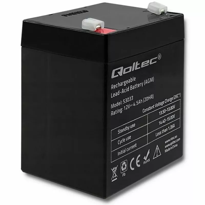 AGM aku Qoltec 53033 4.5 Ah 15 V 65.5 A mootorratas