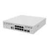 Hallatav L3 lüliti MikroTik CRS310-8G+2S+IN — 8× 2.5G RJ-45, 2× SFP+, PoE, 1U rack-paigaldus, Valge