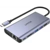 UNITEK uHUB O8+ Juhtmega USB 3.2 Gen 1 Type-C Hall 100W toiteedastusega