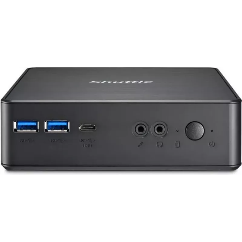 Shuttle XPC Nano PC NC40U5, Intel Core i5-1235U, 1x HDMI, 1x DP, 1x USB-C/DP, 6x USB3.2, 1x 2,5-tolline pesa, 2x M.2, 1x LAN, RAID, 24/7 pidev töö, koos VESA ja alusega