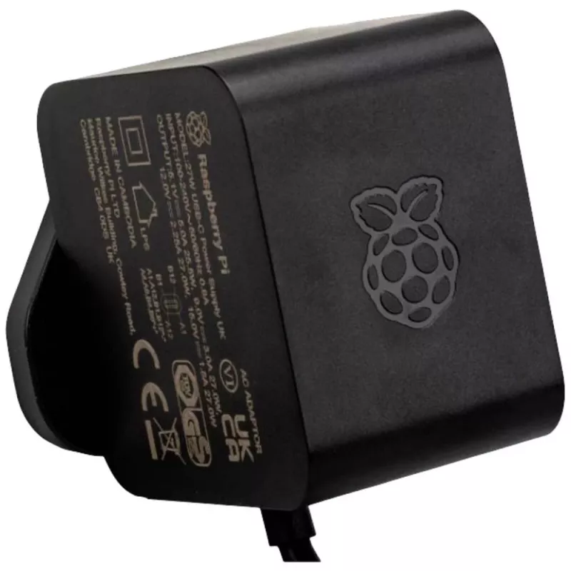 Toiteadapter Raspberry SC1408 (mudel RPI5NT5AB) – ühilduv Raspberry Pi seadmetega