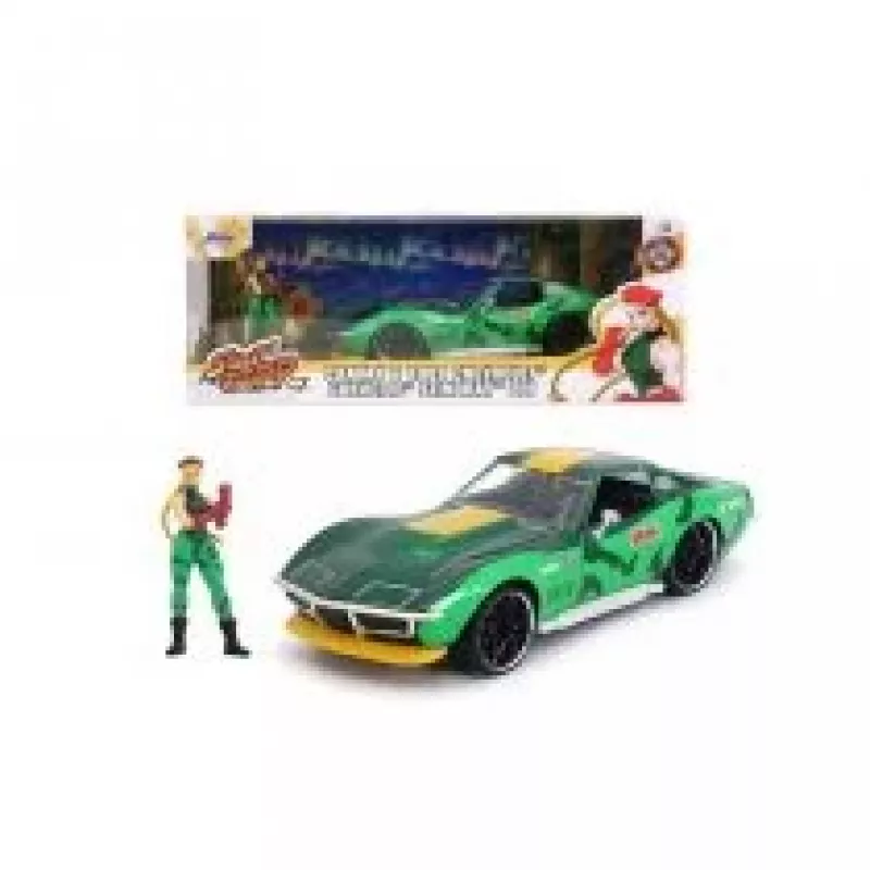 Car Jada Toys Street Fighter 1969 Chevrolet 1:24 Metallist Roheline