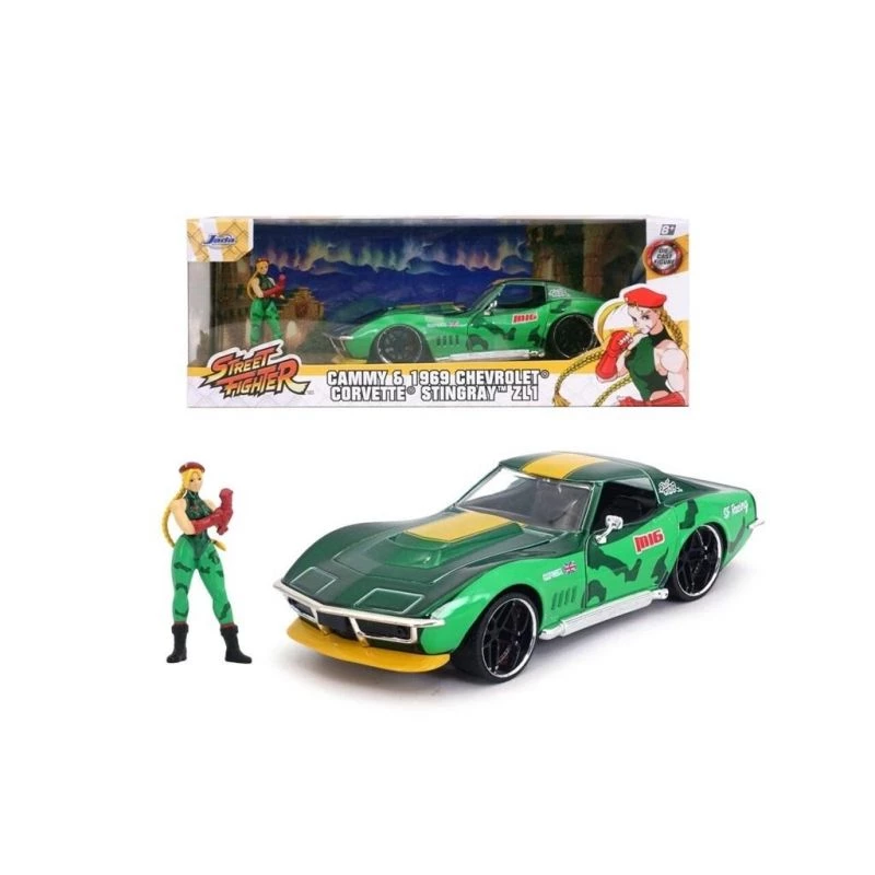 Car Jada Toys Street Fighter 1969 Chevrolet 1:24 Metallist Roheline