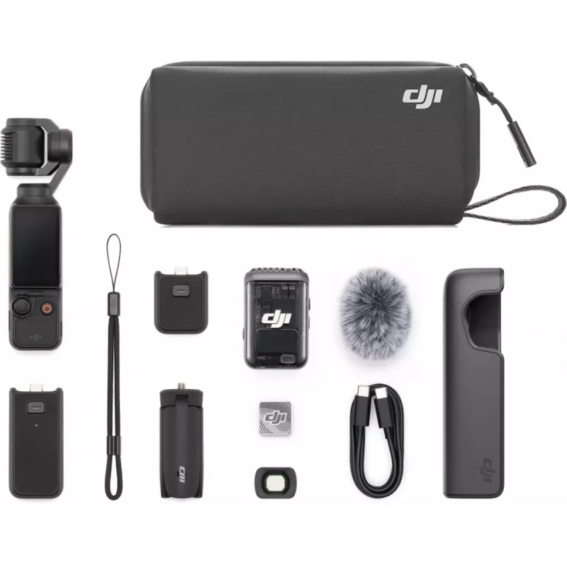 DJI Osmo Pocket 3 Creator Combo – 1 CMOS Gimbal-kaamera, 4K/120fps, 2-tolline OLED puuteekraan