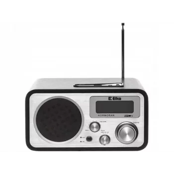 Kaasaskantav raadio ELTRA Kormoran analoog FM LW LCD must hõbedane
