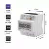 Kolmefaasiline elektrooniline energiaarvesti QOLTEC 50900 400V LCD 4P