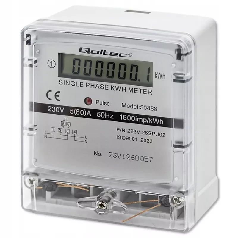 Ühefaasiline elektrooniline energiatarbimise arvesti 230V LDC