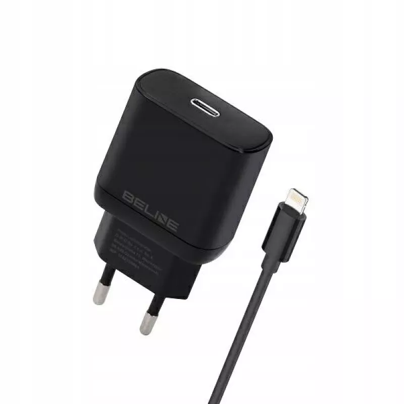 Laadija 30W USB-C Lightningile Beline Beli02174 musta kaabliga