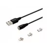 Savio CL-152 USB-kaabel 1 m USB 2.0 USB C Micro USB A/Lightning must