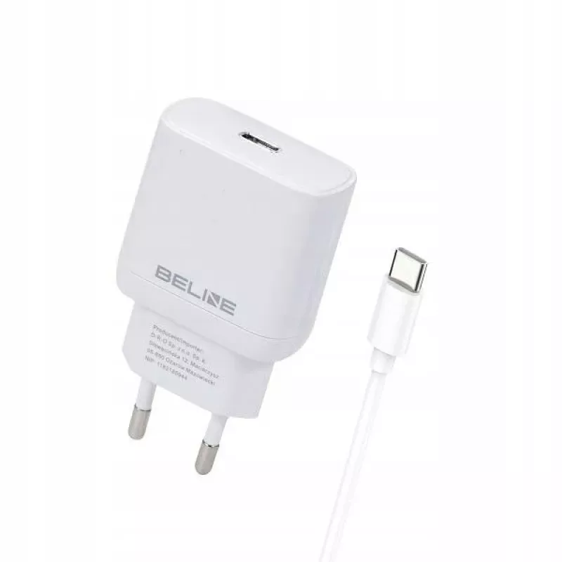 Laadija 30W USB-C Beline Beli02177 valge koos USB-C kaabliga