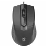 Juhtmega optiline paremakäeline hiir DEFENDER Optimum MB-270, 1000 DPI, USB Type-A, 3 nuppu, must, 1,5 m kaabel