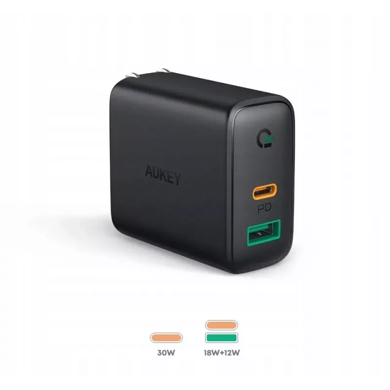seina Charger 2xUSB Võimsus Delivery (1xUSB A+1xUSB C) 5.4A 30W Dynamic Detect PA-D1