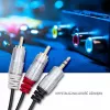 Audio kaabel Qoltec 52341 3m 2xRCA 3.5mm Must