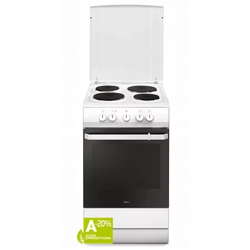 Elektripliit Amica 58EE1.20(W) 69L Valge