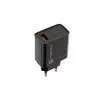 NATEC kiirlaadimisega sise-võrgulaadur Ribera — 18 W (5–15 V, kuni 3 A), 1× USB-A, Huawei FCP/SCP, must