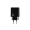 NATEC kiirlaadimisega sise-võrgulaadur Ribera — 18 W (5–15 V, kuni 3 A), 1× USB-A, Huawei FCP/SCP, must