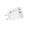 Sisetingimustes vahelduvvoolu kiirlaadija NATEC RIBERA 12V 20W USB-C PD 3.0 + USB-A Samsung AFC valge