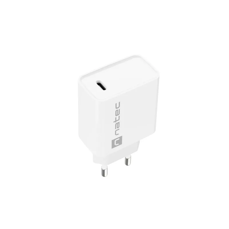 Sisene USB-C kiirlaadija NATEC RIBERA 12V 20W Quick Charge 3.0 valge