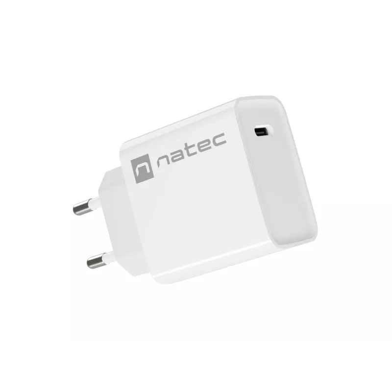 Sisene USB-C kiirlaadija NATEC RIBERA 12V 20W Quick Charge 3.0 valge