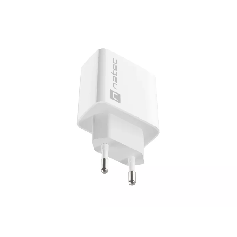Sisene USB-C kiirlaadija NATEC RIBERA 12V 20W Quick Charge 3.0 valge