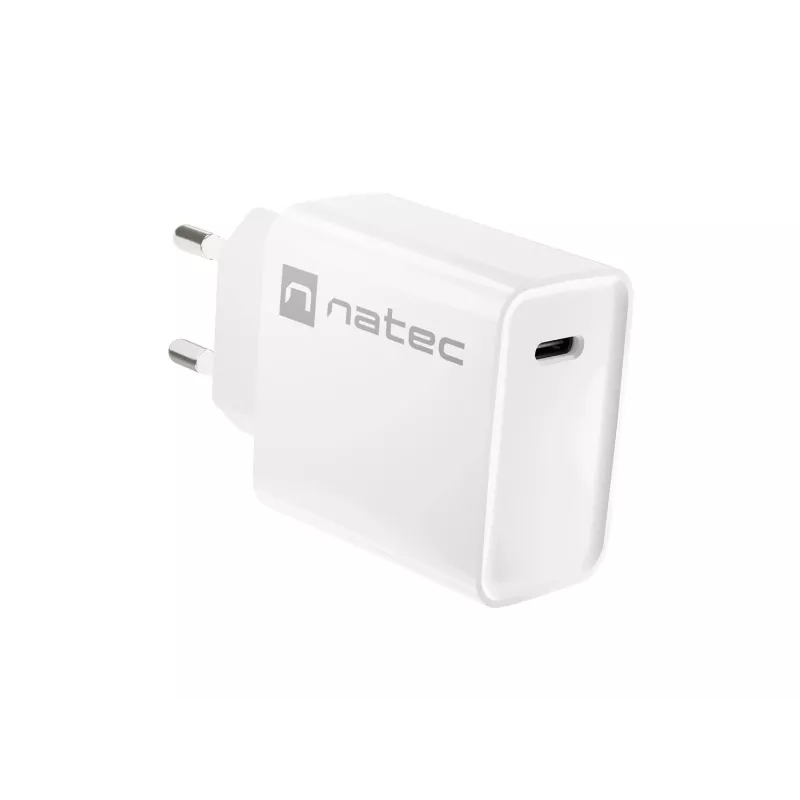 Sisene USB-C kiirlaadija NATEC RIBERA 12V 20W Quick Charge 3.0 valge