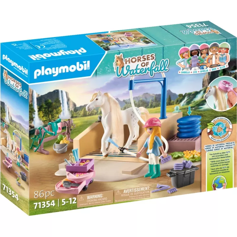 Playmobil Horses of Waterfall - Pesujaam Isabella ja Lõviga - Loominguline mäng lastele vanuses 5–10 - Fat Brain Toys
