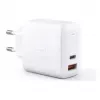 Seinalaadija Aukey PA-B3 valge GaN 65W USB-C / USB-A kiirlaadija