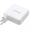 Qoltec GaN laadija FAST 108W | 5-20V | 3-4.7A | USB C | Valge
