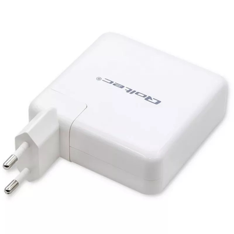 Qoltec GaN laadija FAST 108W | 5-20V | 3-4.7A | USB C | Valge