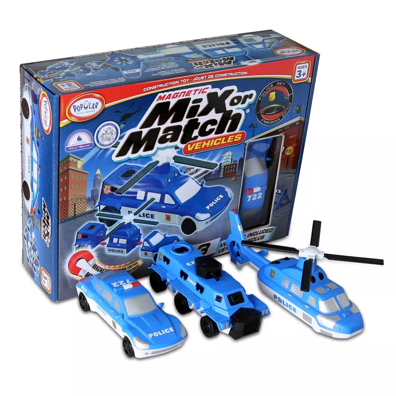 Sõidukikomplekt Popular Playthings Mix or Match Vehicles Police