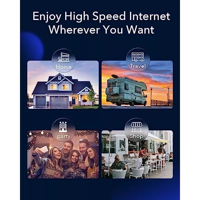 Cudy Uus 4G LTE Cat 6 WiFi ruuter, Qualcommi kiibistik, LTE modemruuter, kahe SIM-kaardiga 4G mobiilruuter, AC1200 kaheriba WiFi, 4 Gigabit porti, OpenVPN, W