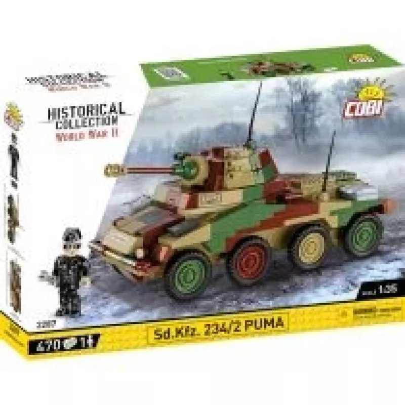 Cobi ajalooline kollektsioon II maailmasõda SD.Vehicle 234/2 Puma sõiduk, mitmevärviline