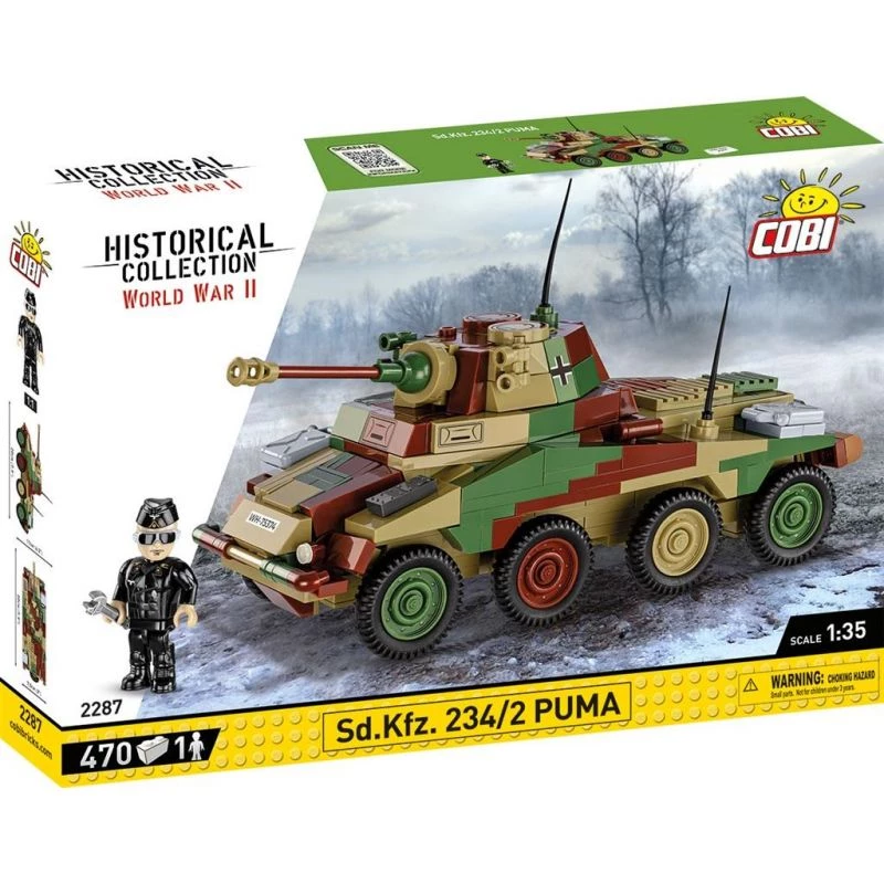 Cobi ajalooline kollektsioon II maailmasõda SD.Vehicle 234/2 Puma sõiduk, mitmevärviline