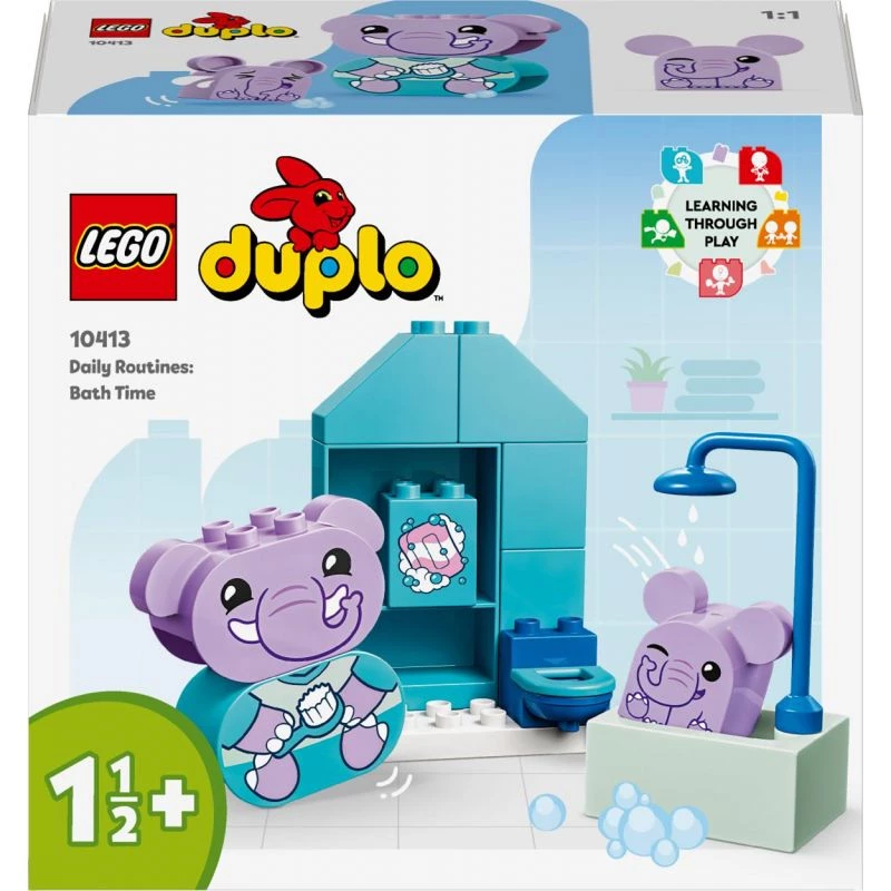 LEGO DUPLO vanniaja komplekt 10413 — vanniteemaline mängukomplekt väikelastele, 15 osa, soovitatav vanus alates 1,5 aastat