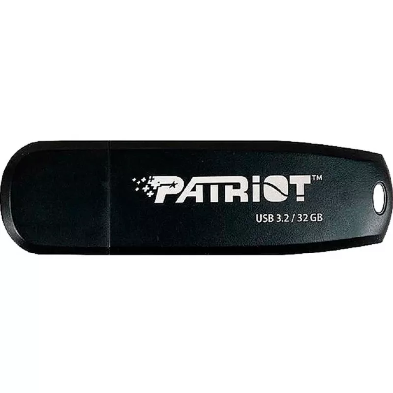 USB-mälupulk PATRIOT 32 GB USB Type-A 3.2 Gen 1 Must, 80 MB/s, taskuvõtmehoidja