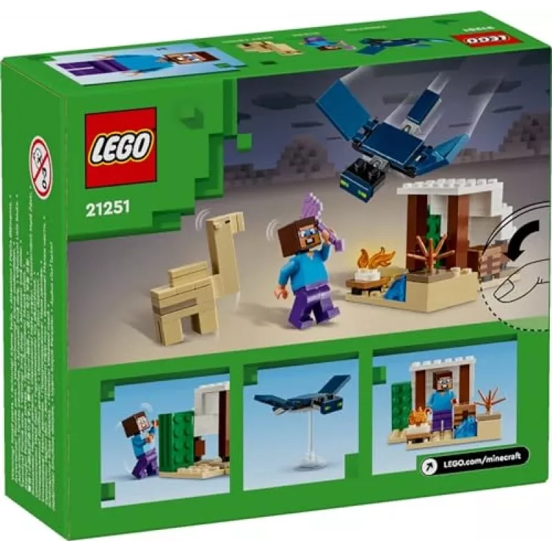Lego Minecraft 21251 Steve'i kõrberetke mängukomplekt